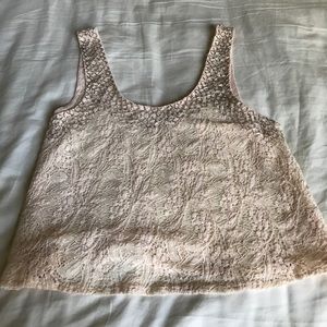 Cream crop top
